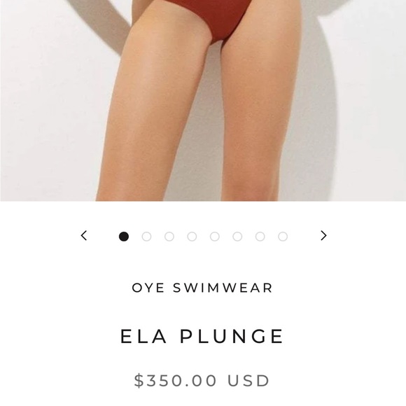Oye swimwear Ella plunging one piece size Xs perfect condition worn once - Picture 2 of 4